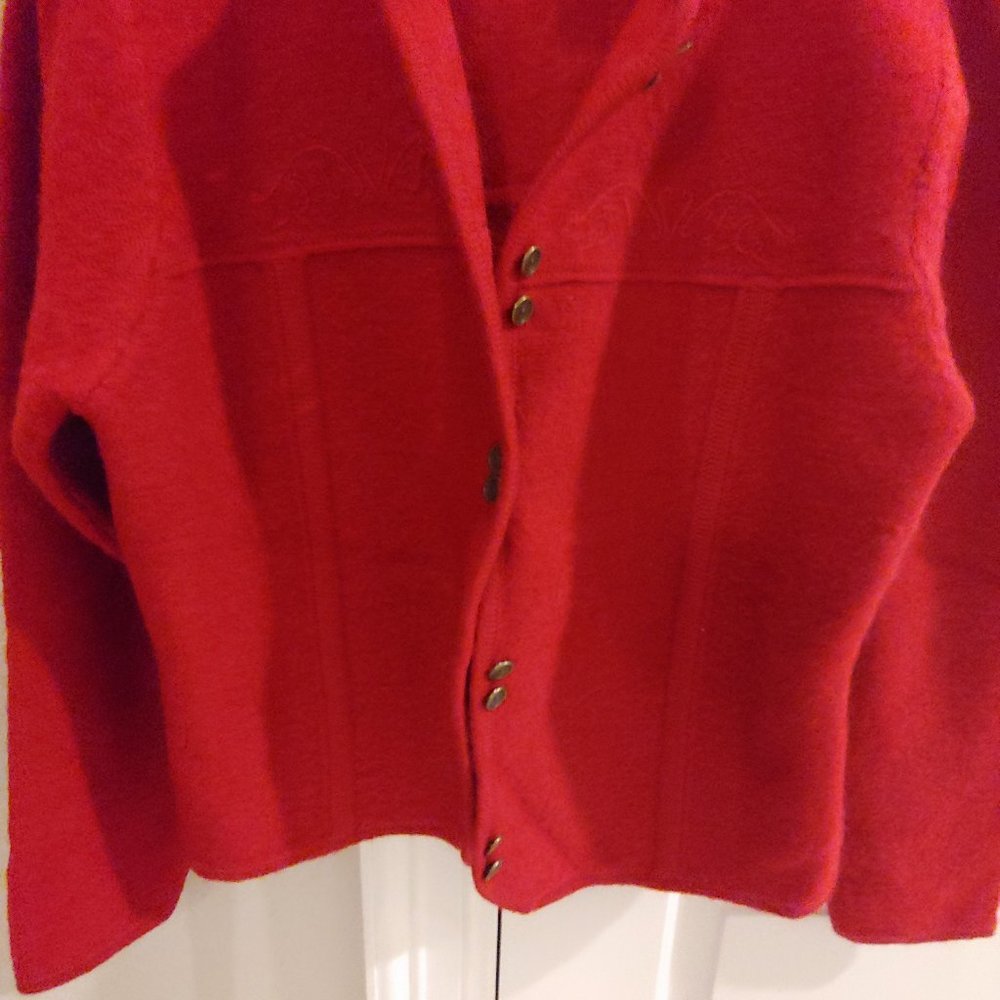 Pendleton Virgin Wool Sweater Jacket Size Medium - image 3